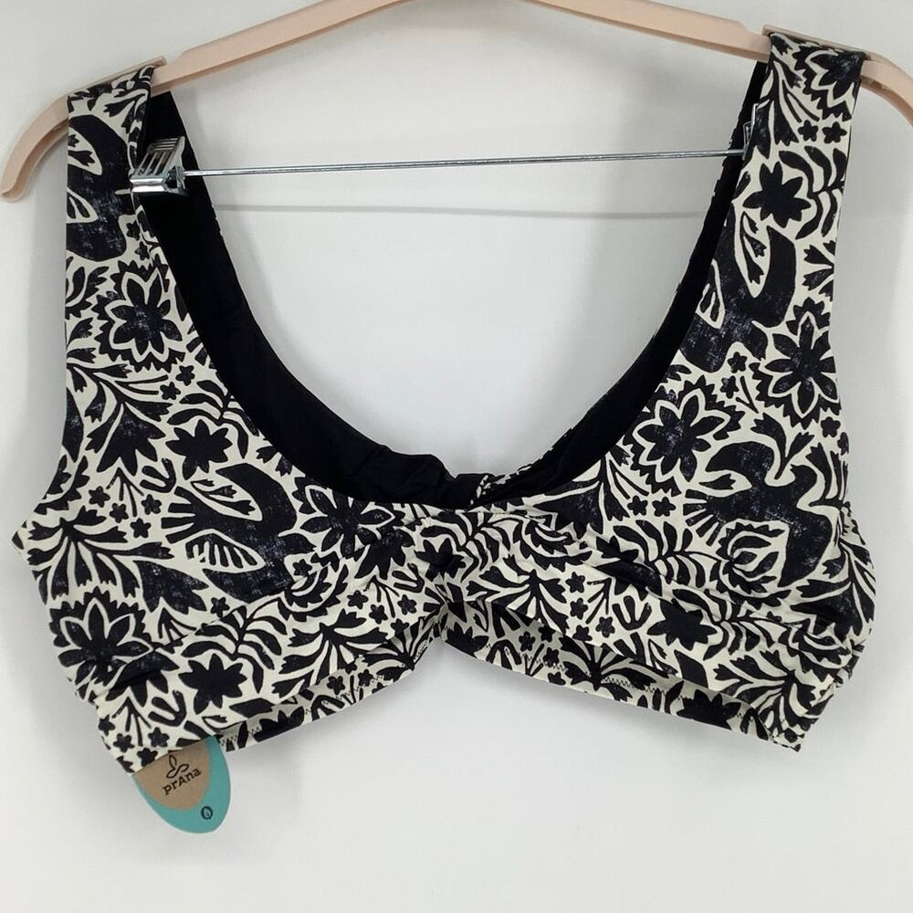 prAna Size XL Flora Fauna Under The Palms Swim Top Twisted Front Swimsuit N13-7 - Picture 4 of 10